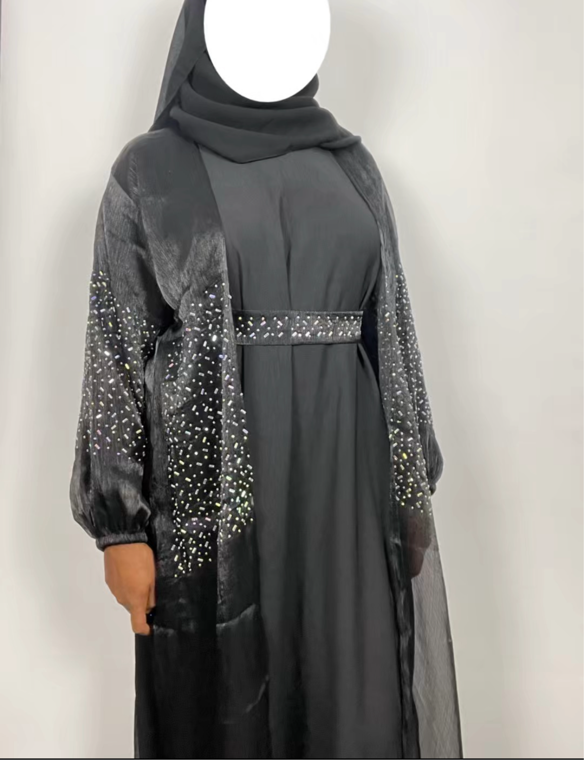 Zahra Abaya- Charcoal Black