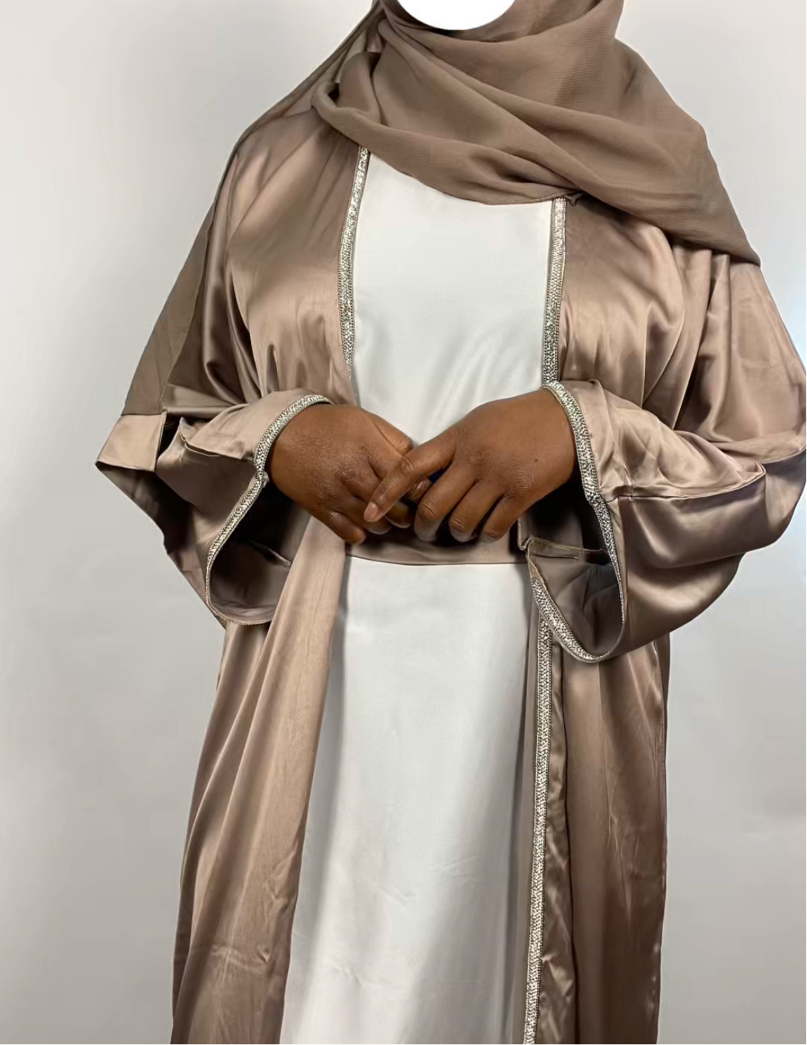 Zayna Abaya- Satin Elegance Set