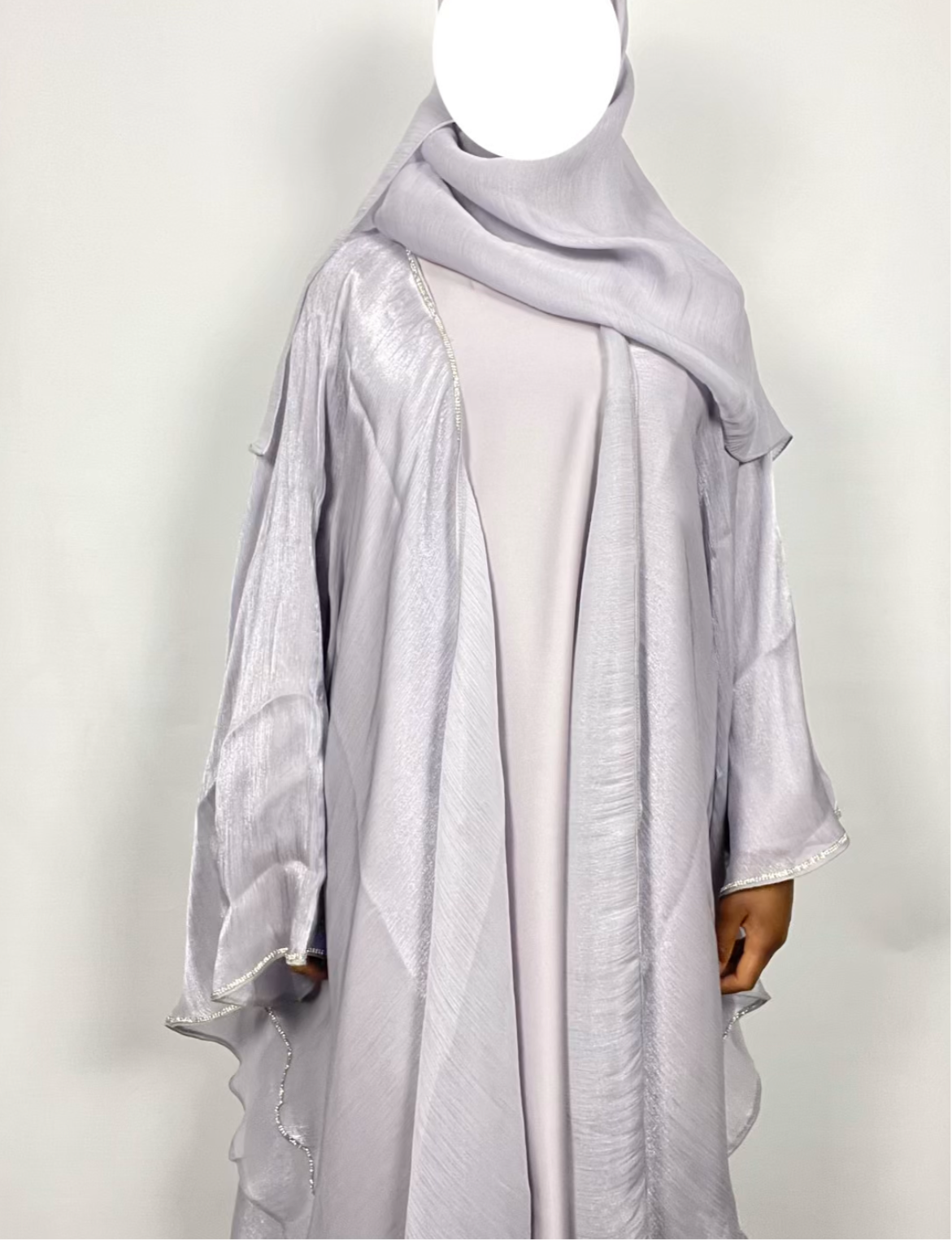 Nayrah Abaya- Pearl Grey