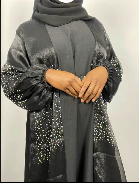 Zahra Abaya- Charcoal Black